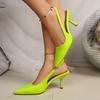 Fashion Baotou Back Empty Sandals Women's New Pointed Toe Versatile Stiletto One-word Belt Temperament Non-slip High Heels