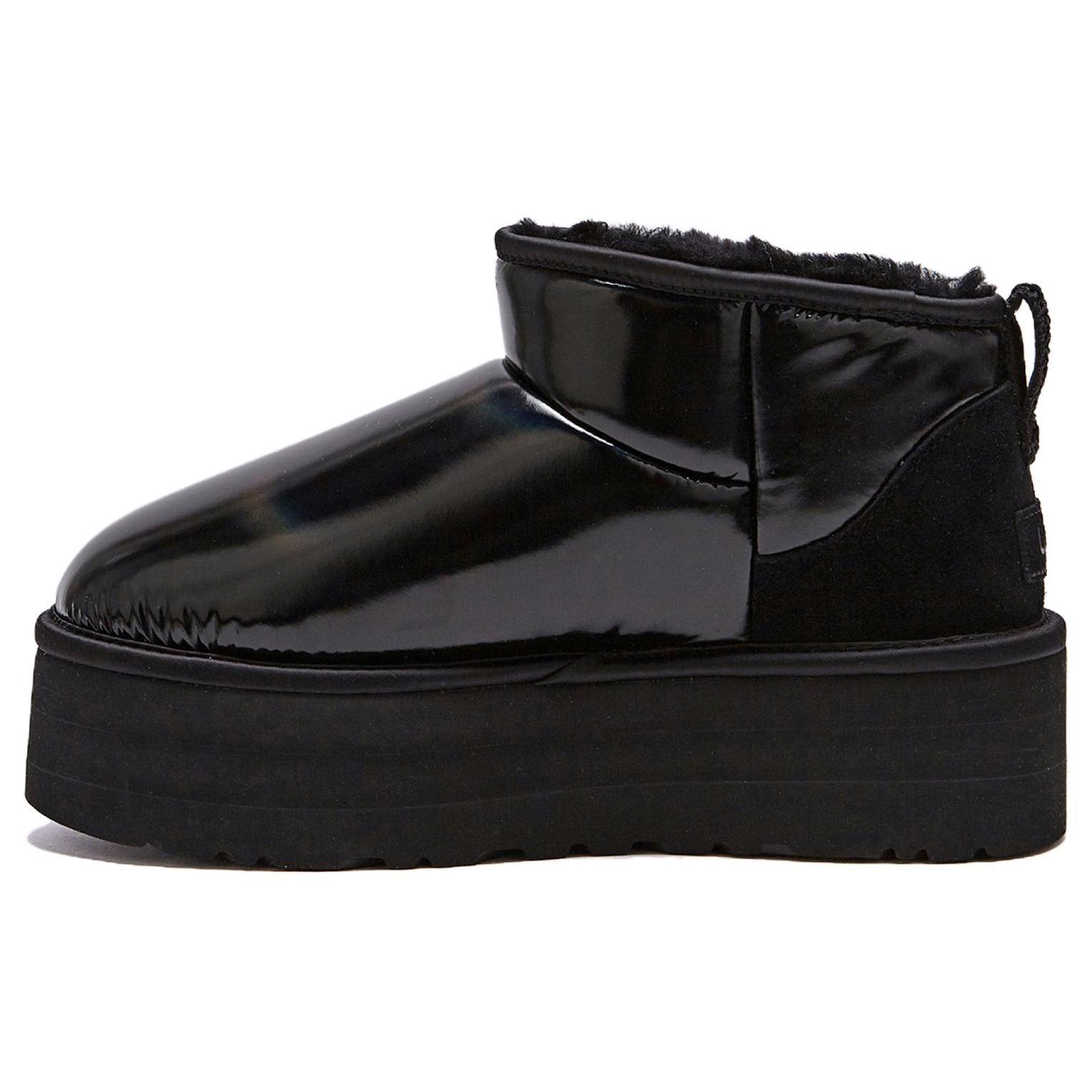 (WMNS) UGG Ultra Mini Platform High Shine Black Women s 1144048-BLK EU 39