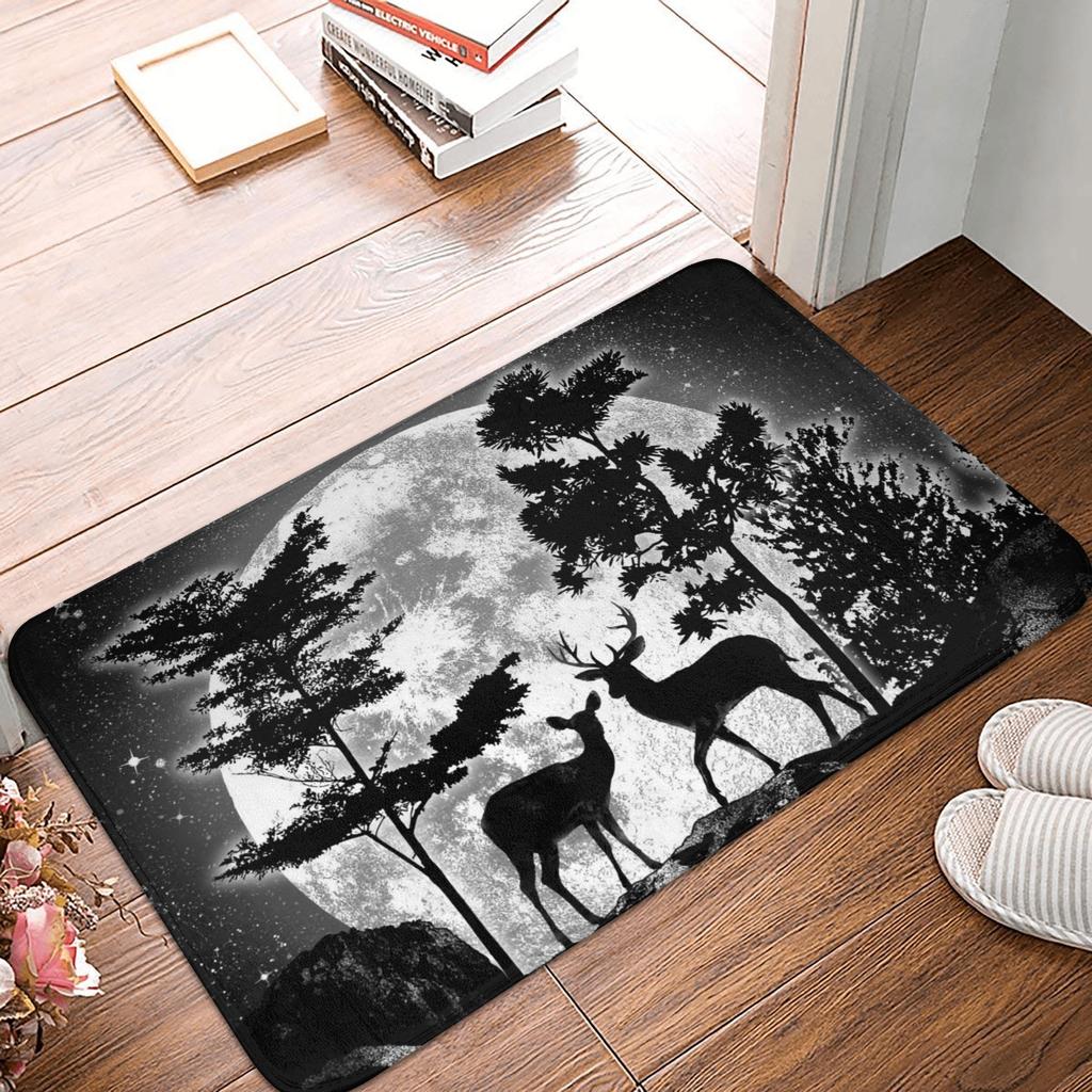 Magic Deer Front Door Floor Entrance Mat Indoor  Kitchen Bath Doormat Garden Carpet Rug