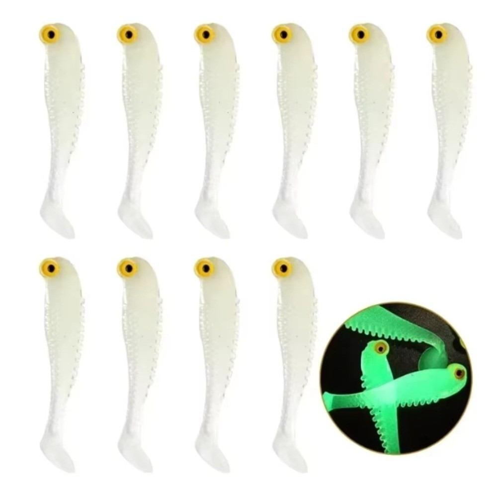 

20 Pcs Soft Fishing Lures Small Artificial 5.5cm 7cm T Tail Worm Lure Wobblers Swimbaits Bass Fishing Tackle Bait Jig Fishing 5.5cm1.2g 20PCS белый