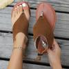 Flip-flops women's summer outer wear toe comfortable large size sandals flat beach fashion women's shoes