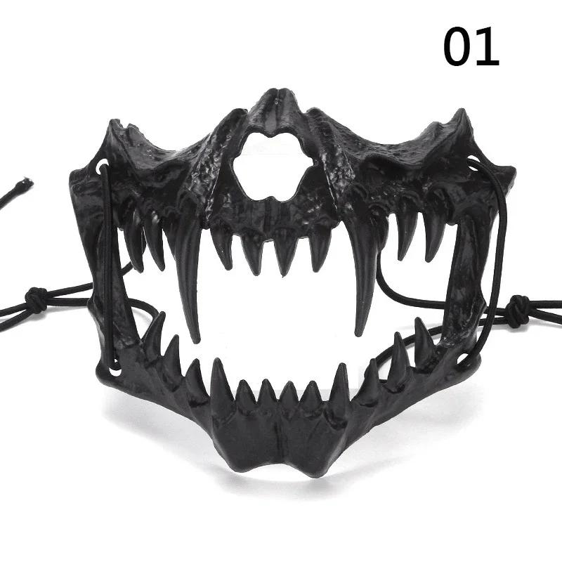 Halloween White Eyed Devil Mask Reusable Adjustable Scary Mask Smile Exorcist Mask Halloween Party Decoration Maskscarnaval mask