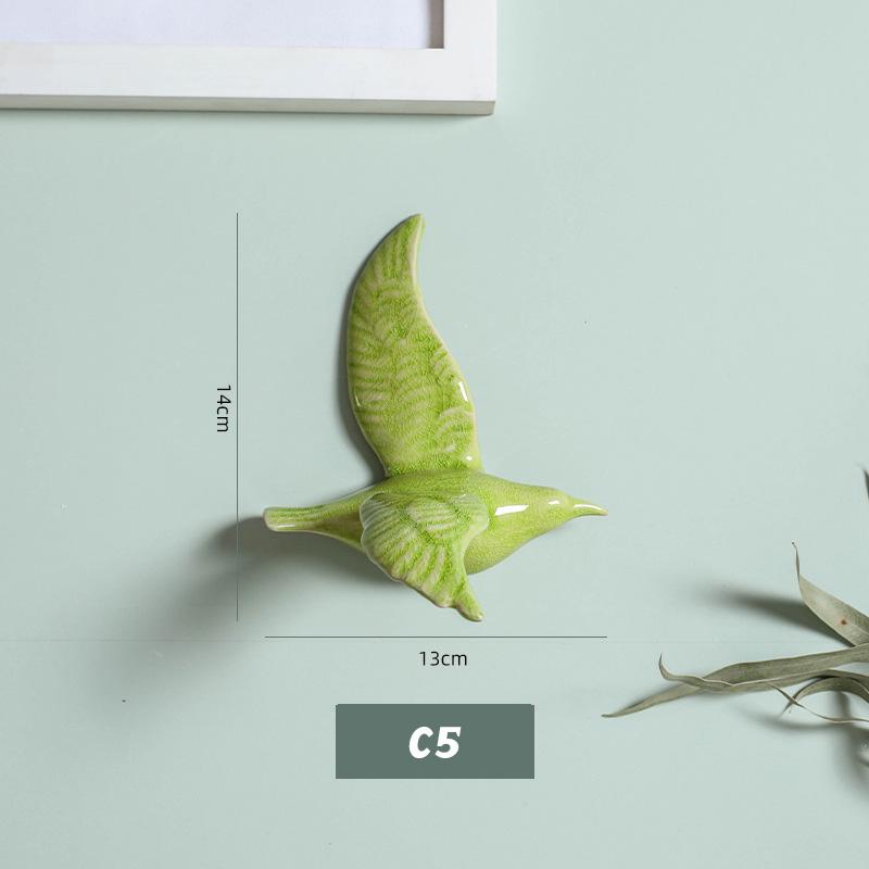 3D keramičtí ptáci závěsný přívěsek na stěnu domácí ozdoby dekorace pozadí TV řemesla závěsná dekorace obývacího pokoje ruční práce