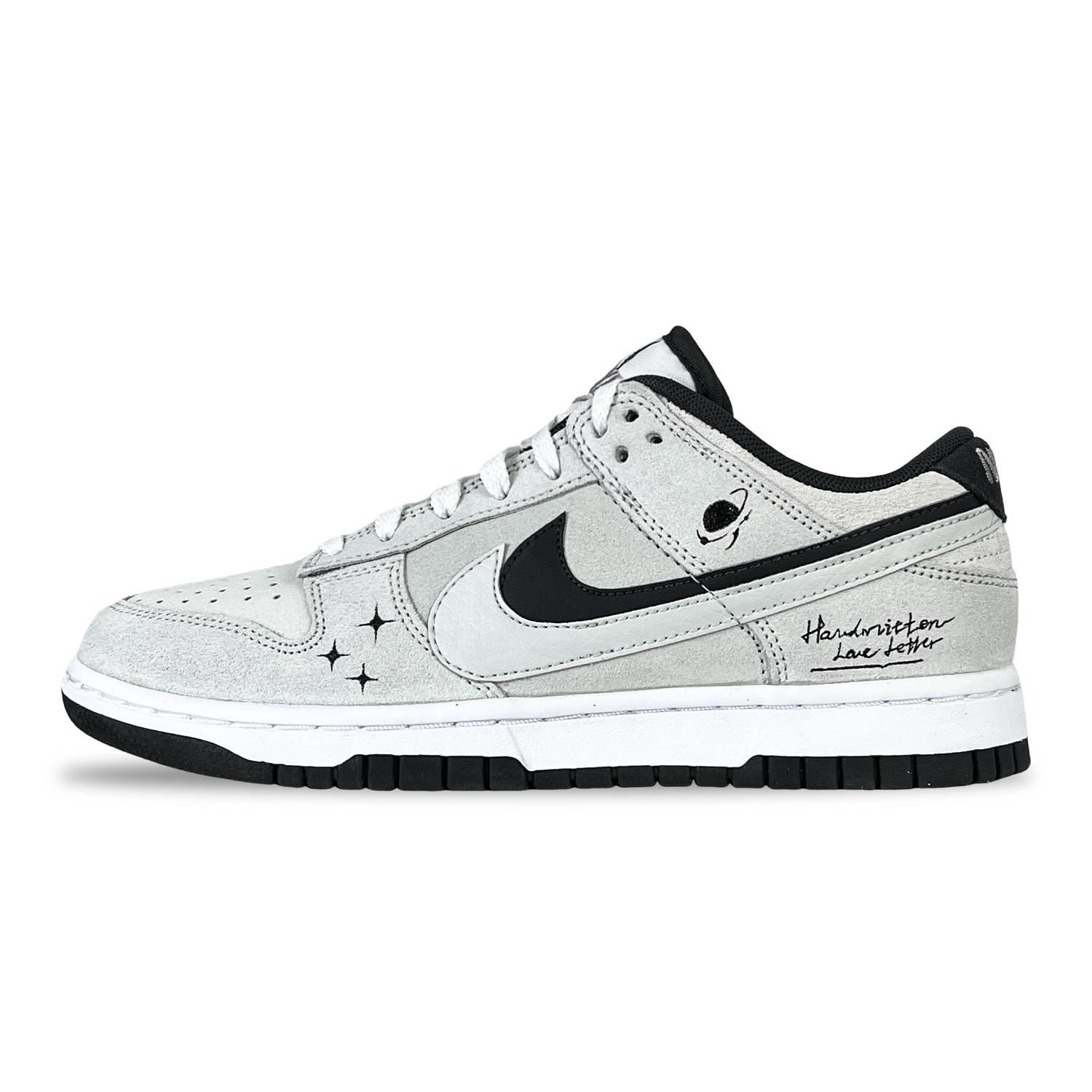 Nike Dunk Low Qi Card, Xingyu Нескользящие износостойкие низкие кеды для скейтбординга Унисекс Серый Белый HV1800-101(Команда528-) 40