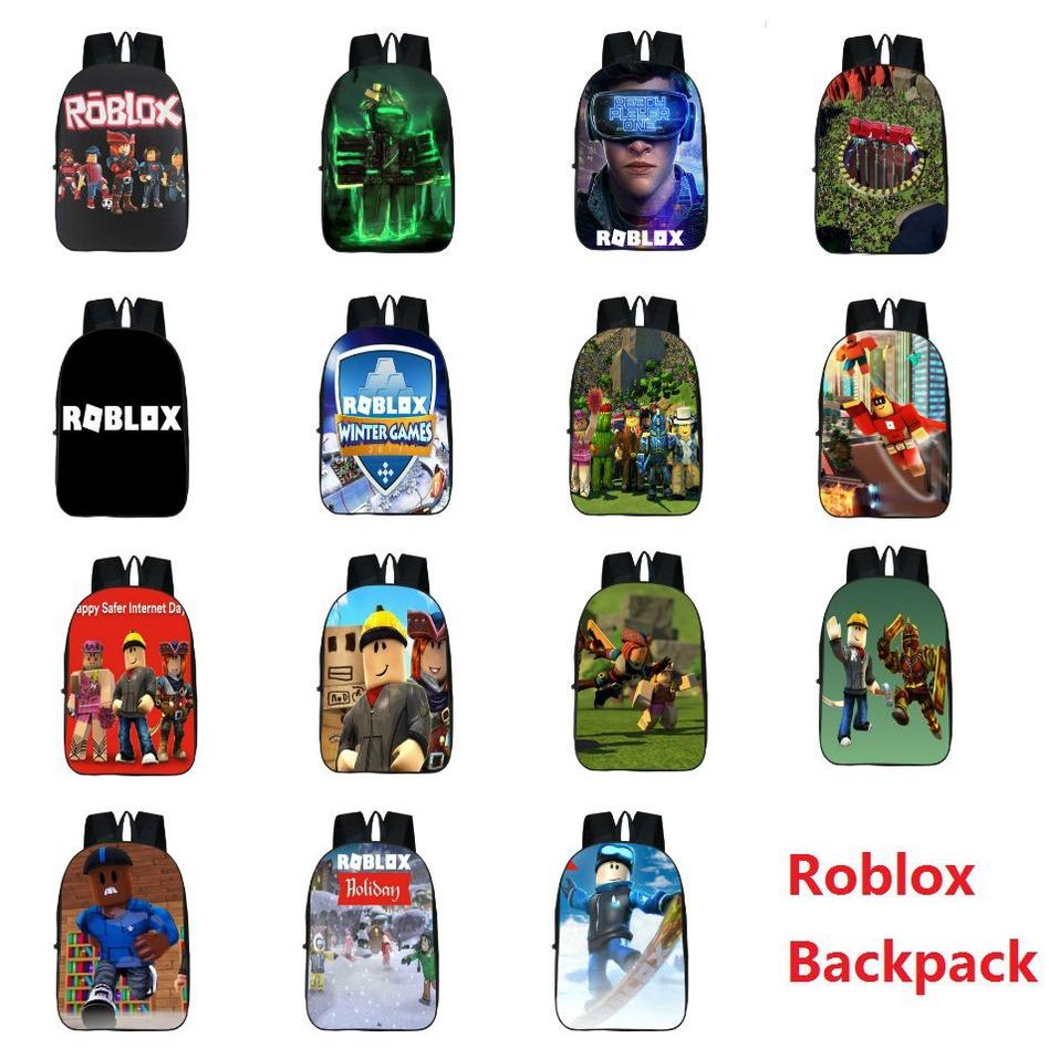 Roblox Pattern Kids School Backpack With Large Capacity And Durable Polyester Material