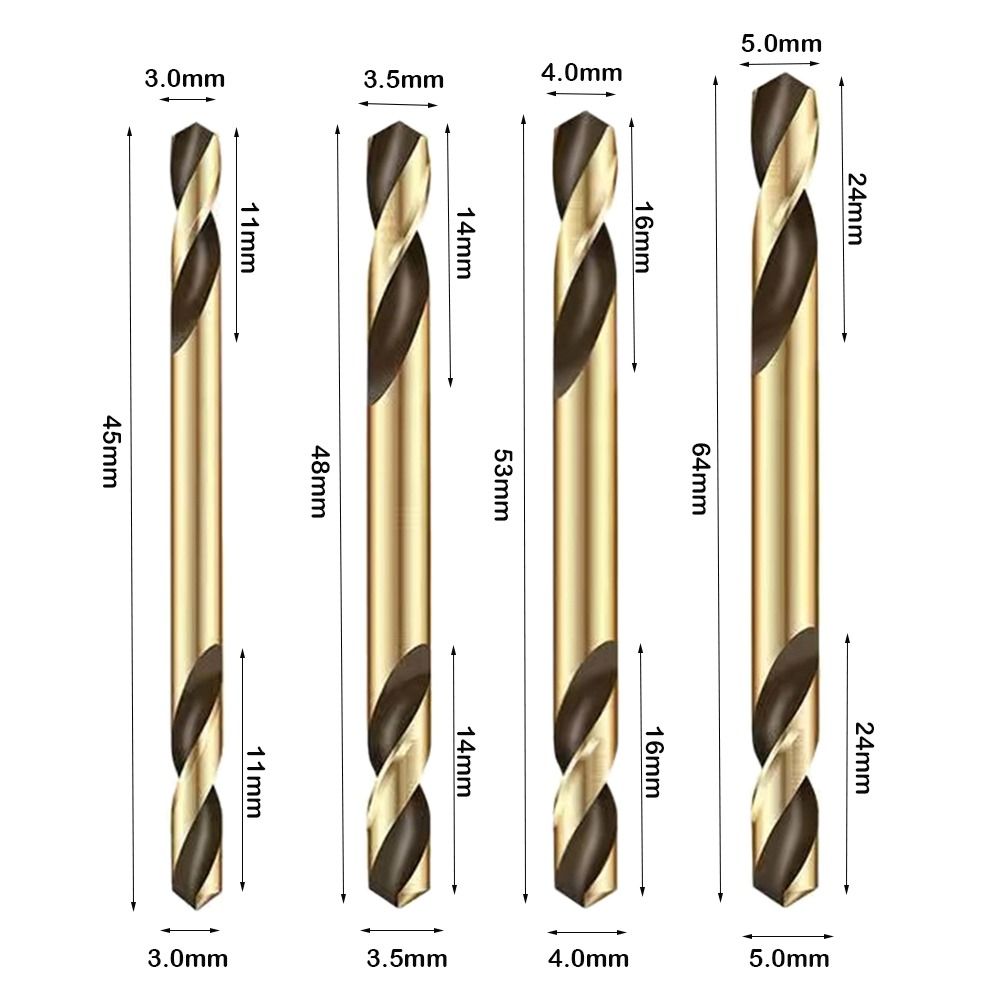Metal Hole Cutter Tools Cobalt Coated Drilling Tools Drills Punch Tools Twist Drill Bit Double Head