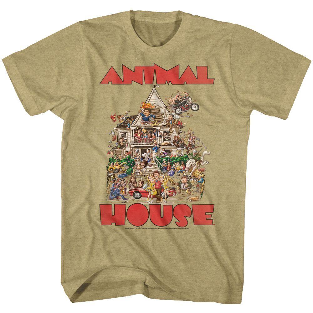 Animal House The House Khaki Heather Movie Shirt S