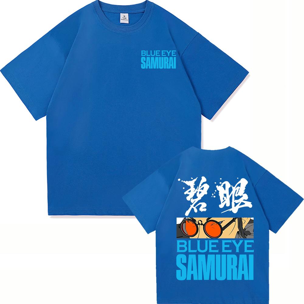 Blue Eye Samurai 2 T Shirts Fashion Men Harajuku Aesthetic Anime Mizu Tshirt Unisex High Quality Casual Cotton Tee Shirt Clothes