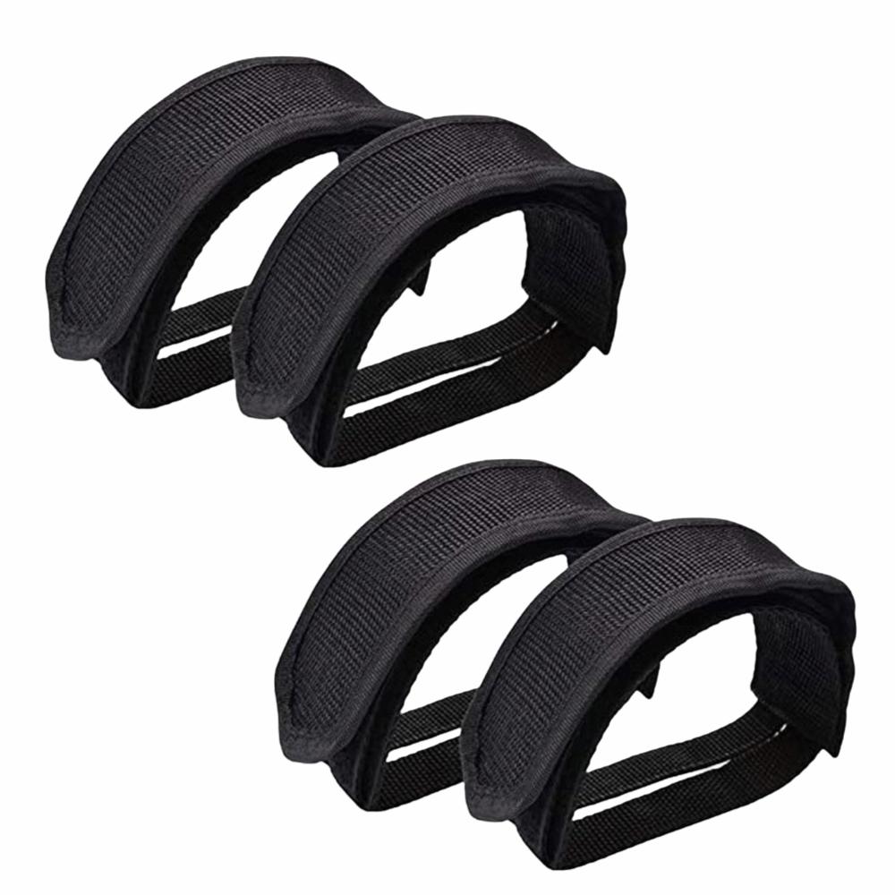 2Pairs Black Bike Pedal Clip Tape  for Fixed Gear, Road, MTB, BMX and Exercise Bikes Pedal