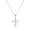stainless steel necklace, European and American personality trend Orthodox cross chain, titanium steel necklace