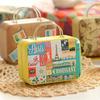 New European Vintage Suitcase Shape Candy Storage Box Wedding Favor Tin Box Cable Organizer Container Random