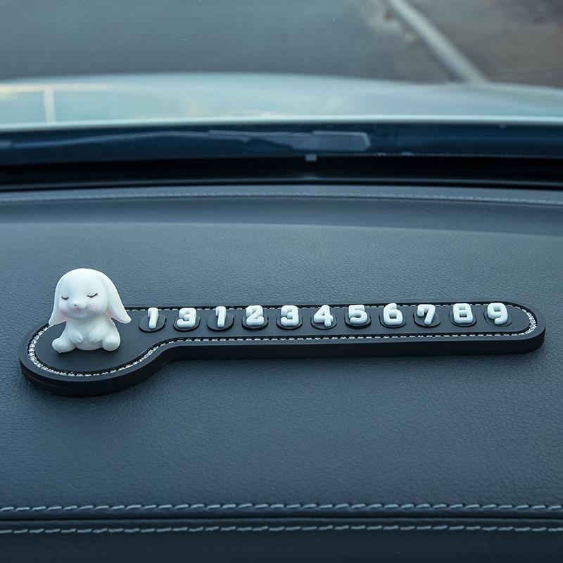 Car Temporary Parking Card Phone Number Card Plate Telephone Number Stop Luminous Parking Aid Garage Car Interior
