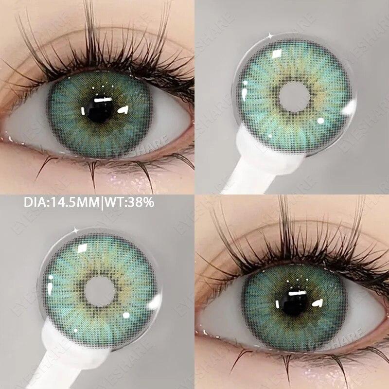 AMARA kék színű kontaktlencsék Natural Look Zöld szemlencsék Szürke kontaktlencsék Beauty Pupil Eye Kozmetika Éves használat