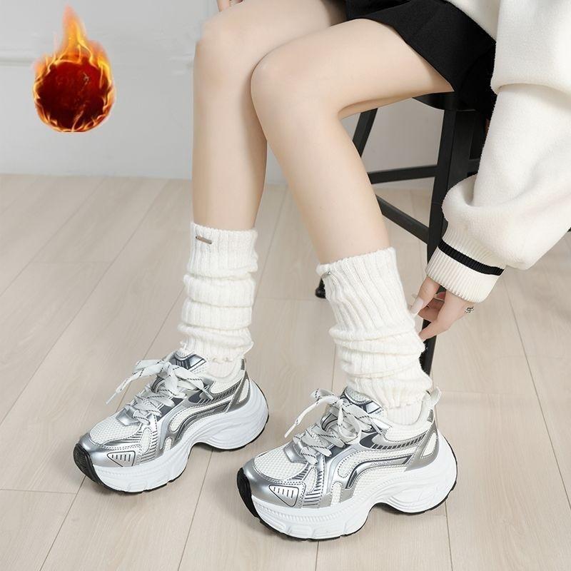 

Thick-soled Shoes, Dad-style Shoes, New Model, Height-increasing, Versatile, Casual and Sporty Women s Shoes 40 срібний