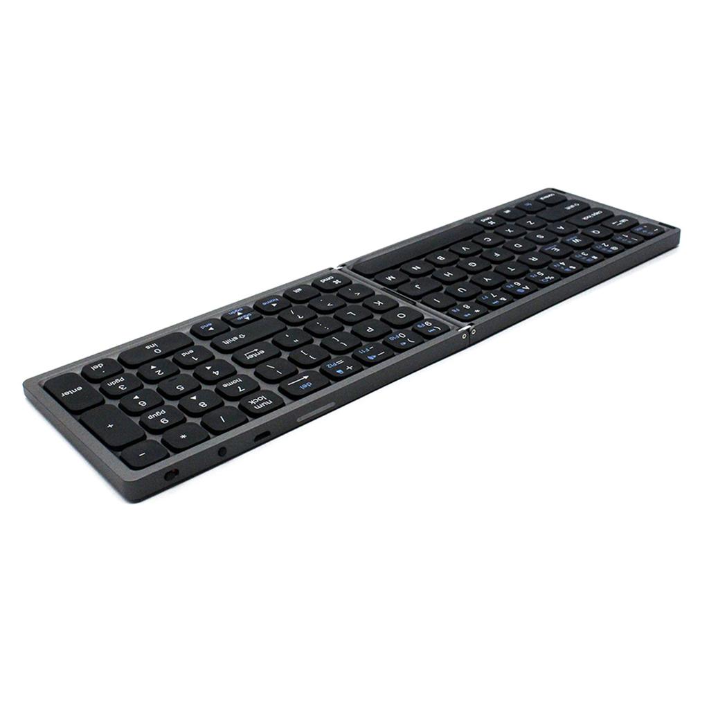 Foldable   Wireless Keyboard Portable Keyboard  -size Keyboard Support       Smartphone and Tablet Grey