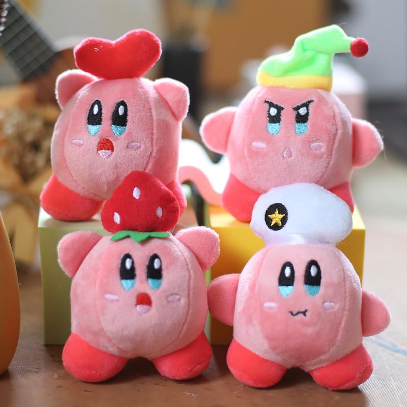 Adorable Pink Kirby Plush Keychain Soft Short Plush Bag Doll Clip