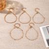 European and American Xiyin hot-selling piece set bracelet set female alloy round bead chain box chain simple bracelet