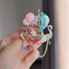 Fashionable Oil Drop Dot Sailing Balloon High-end Accessory Brooch