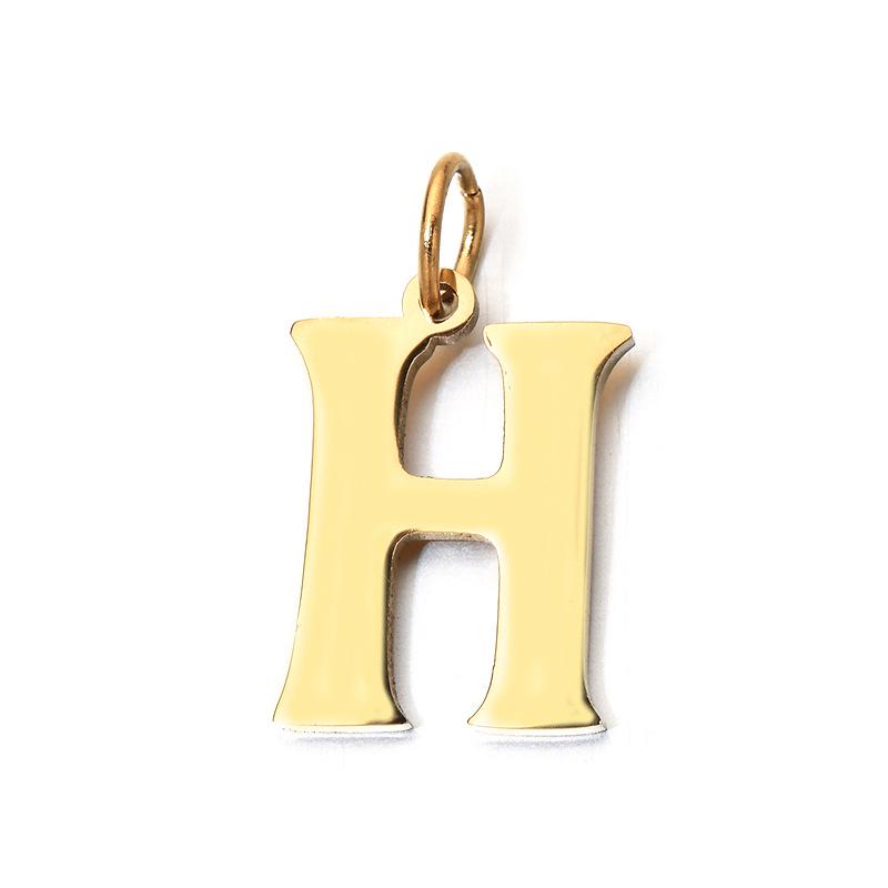 DIY 26-Letter Clavicle Chain Pendant: Personalized Stainless Steel Jewelry with a European and American Design Touch