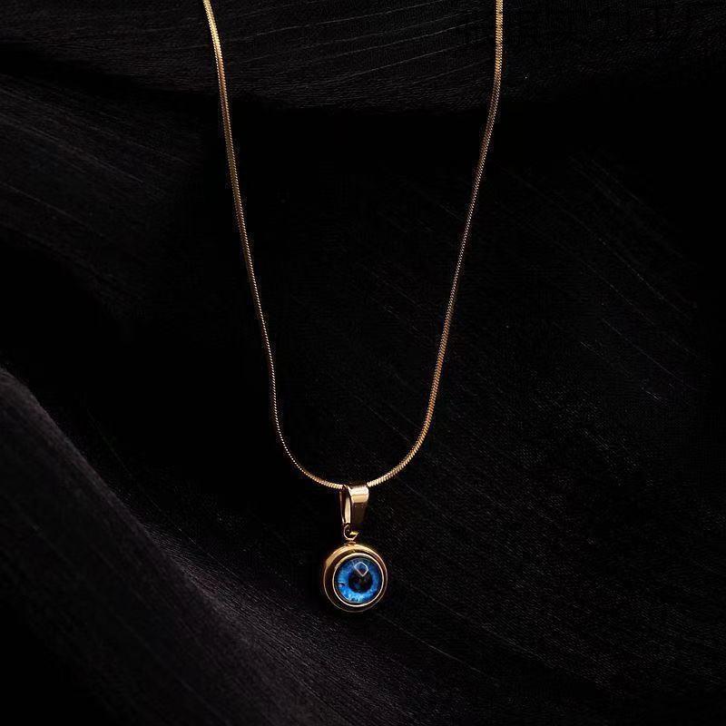 Collana Malocchio per Donna Minimalista Classica Occhi Turchi Blu Choker Catena Clavicola Gioiello Portafortuna Regalo