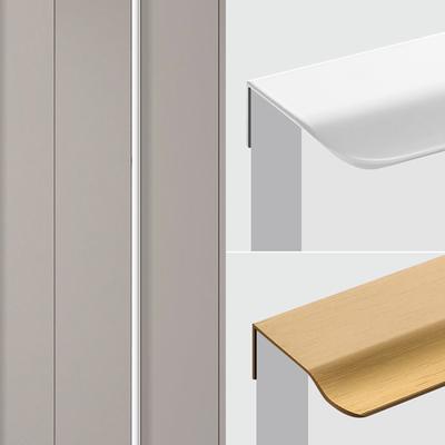 2 Stück Einfacher Einbau-Schranktür Unsichtbarer Griff Kleiderschrank Einbau-Türgriff Möbelbeschläge Legierung Unsichtbarer Türgriff