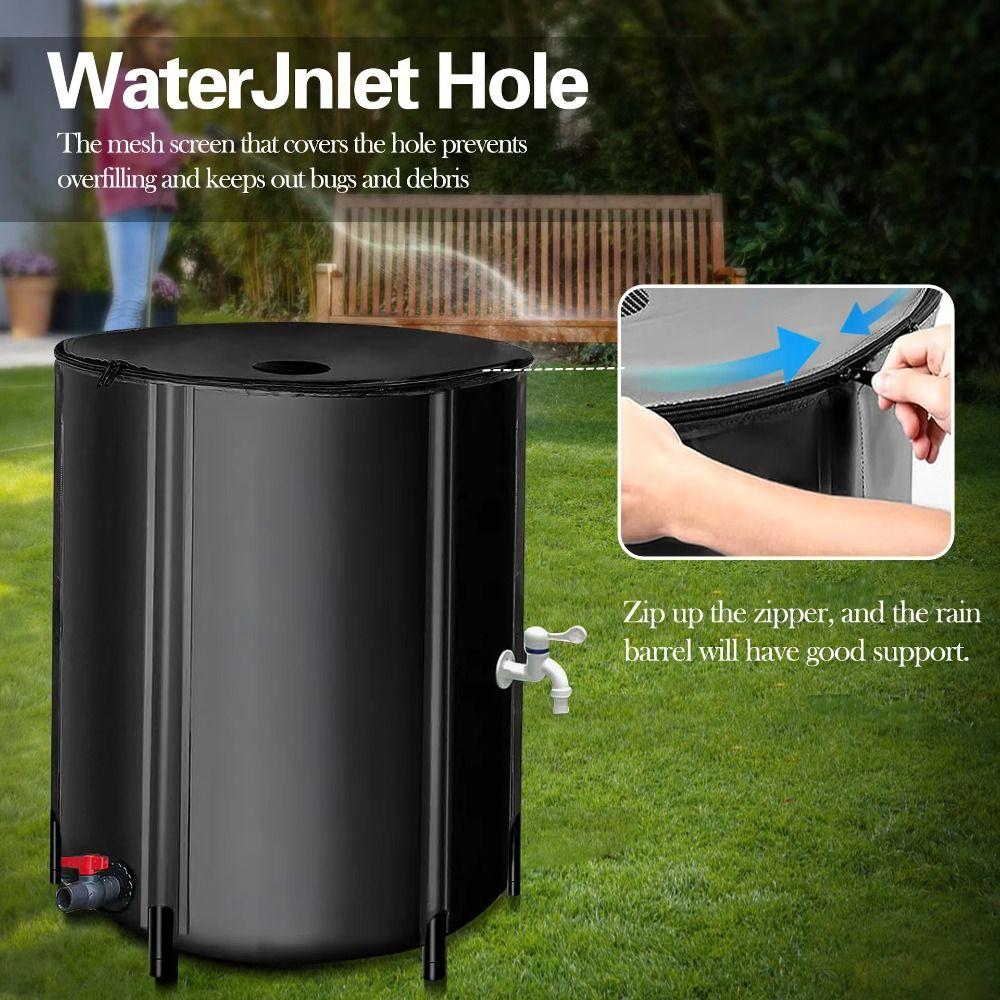 Durable Collapsible Rain Barrel 50-500L Water Storage Container Garden Water Catcher  Garden Tools