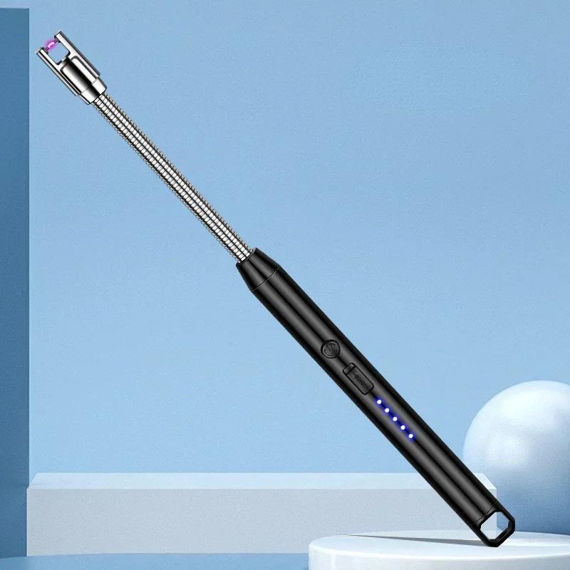 Kitchen USB Electric Arc Lighter Rechargeable Windproof BBQ Flameless Plasma Candle Long Lighters Hose Gas Stove Ignition Gun