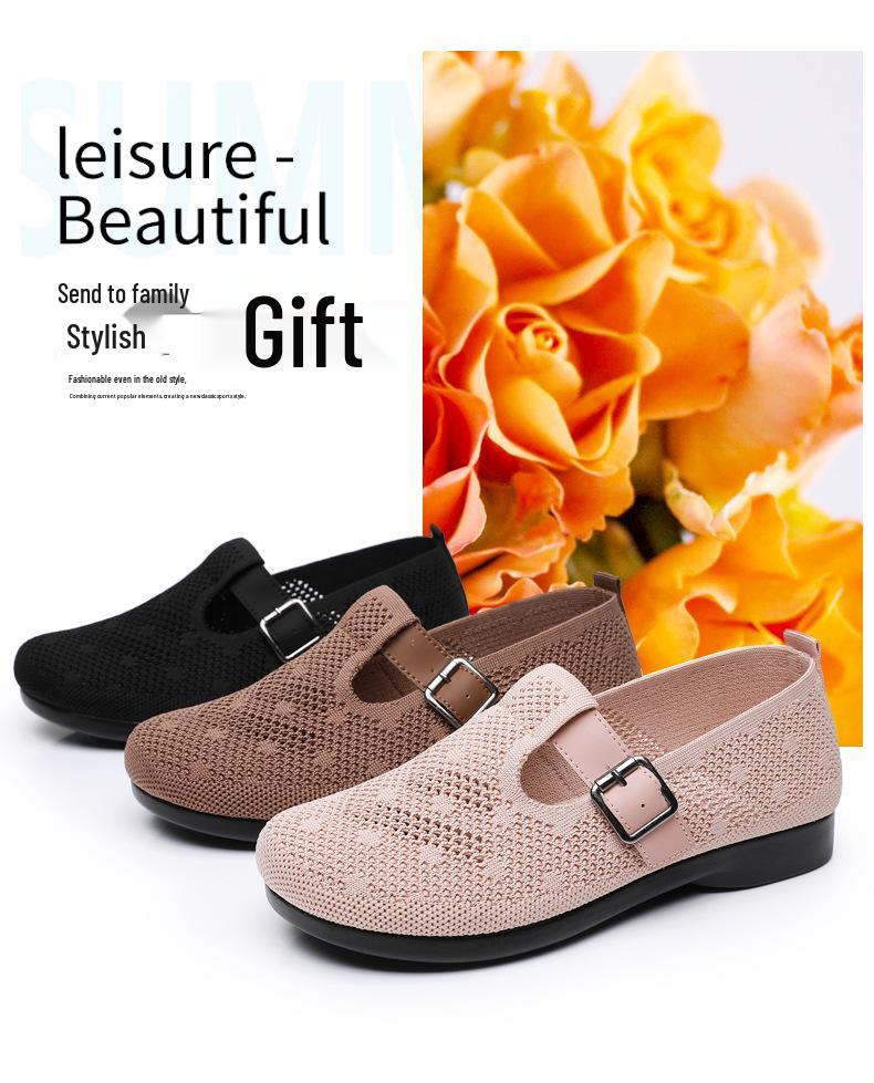 Mocassini da Donna Estivi Traspiranti in Rete Flyknit Slip-On