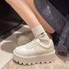 Muffin thick-soled small man increases height, little white shoes women's 2025 spring new casual versatile moral training shoes popular board shoes