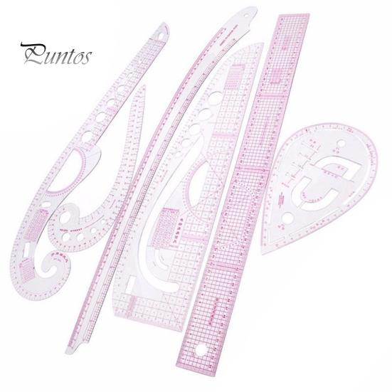 7Pcs Design Clothing Art Ruler French Curve Cut Arc Plate Making Craft Tool