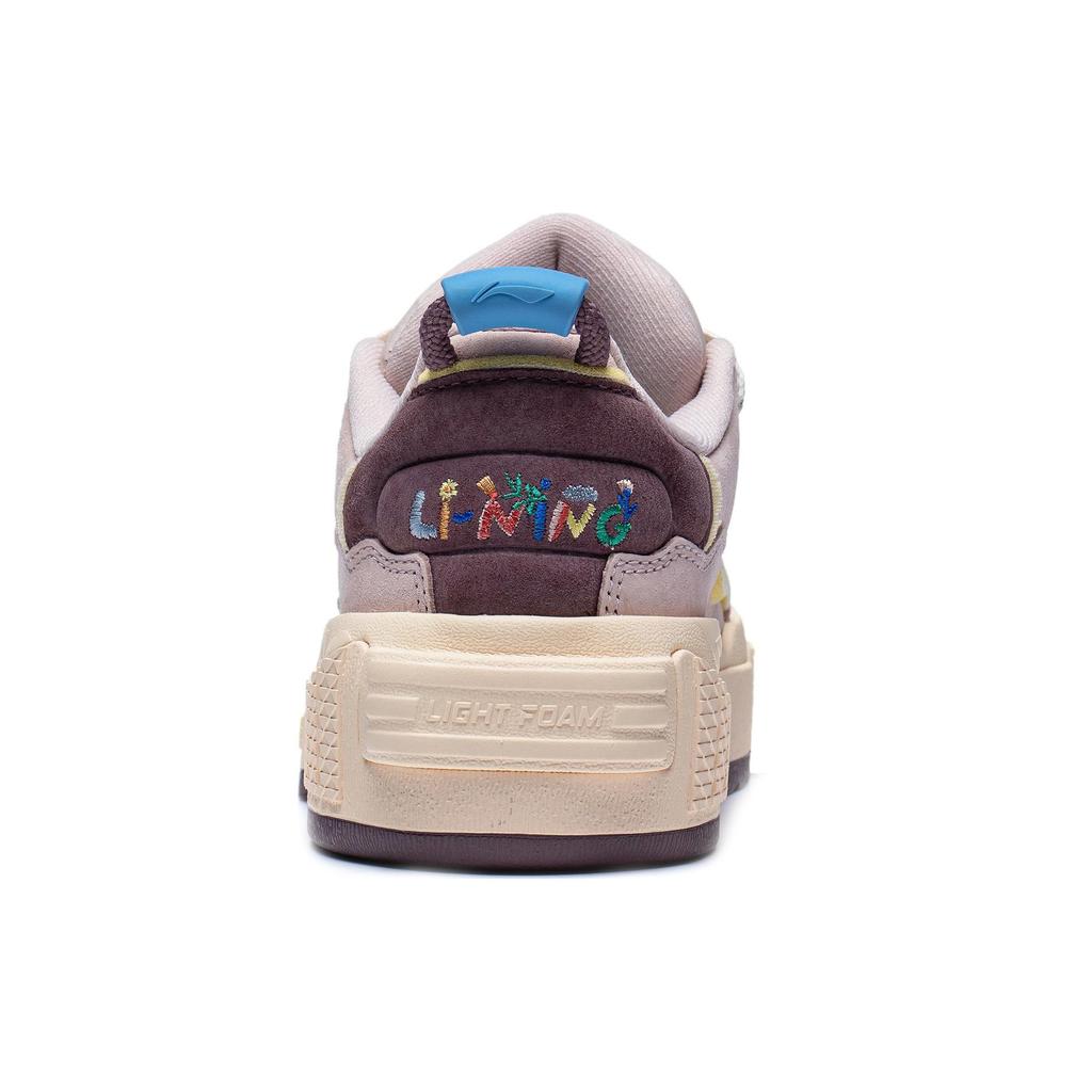 New LiNing 001 UNBLOCK Unblock Wear Resistant Slip Resistant Rebound Low Top Sports Casual Shoes Women's Purple AGCT096-3