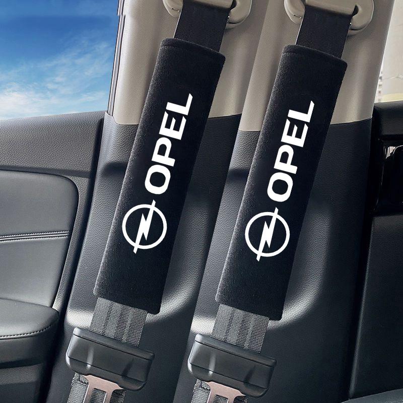 Car Seat Belt Shoulder Protector Cover Auto Emblem Style Accessory For Opel Corsa D Astra Insignia Mokka Adam Combo OPC Vauxhall