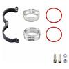 For Turbo Intake Pipe 2"/2.5"/3"/4" Aluminum Exhaust HD V-band Clamp w Flange System Assembly Anodized Clamp With Flange Kit