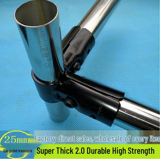 25mm Edelstahl T-förmiger Rohrverbinder für Kleiderständer & Gewächshäuser