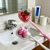 Urocze Elementy Designu Wiśniowe w Połączeniu z Osłonką Ochronną Główki Szczoteczki, Odpowiednie do Użytku Domowego lub Przenoszenia w Podróży