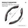 xkhr10 For Mitsubishi 2PCS New Carbon fiber Car Steering Wheel Cover Non-slip Protector Sleeves Outlander Lancer Eclipse Mirage Xpander