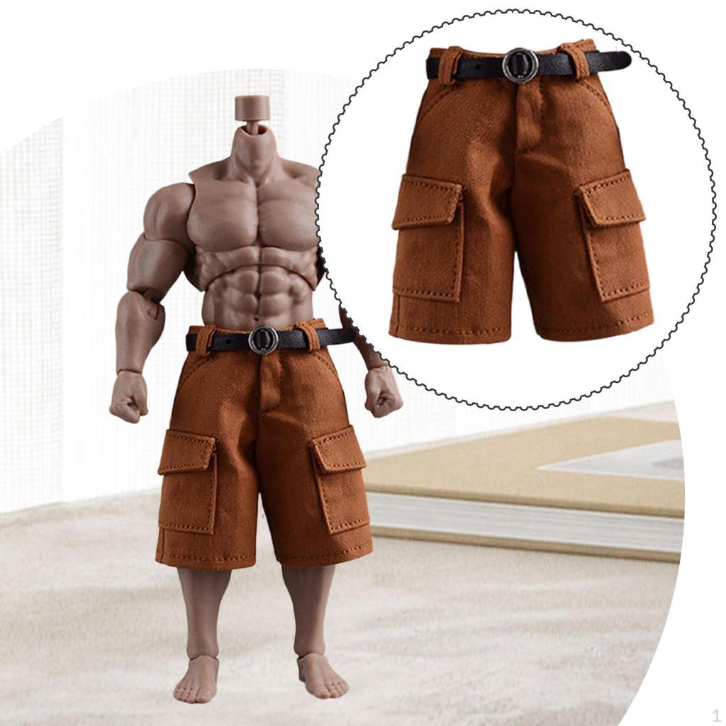 Action Figure Short Pants Dress Wearable Doll Costume Muscular Male for 1:9 1:12 Scale