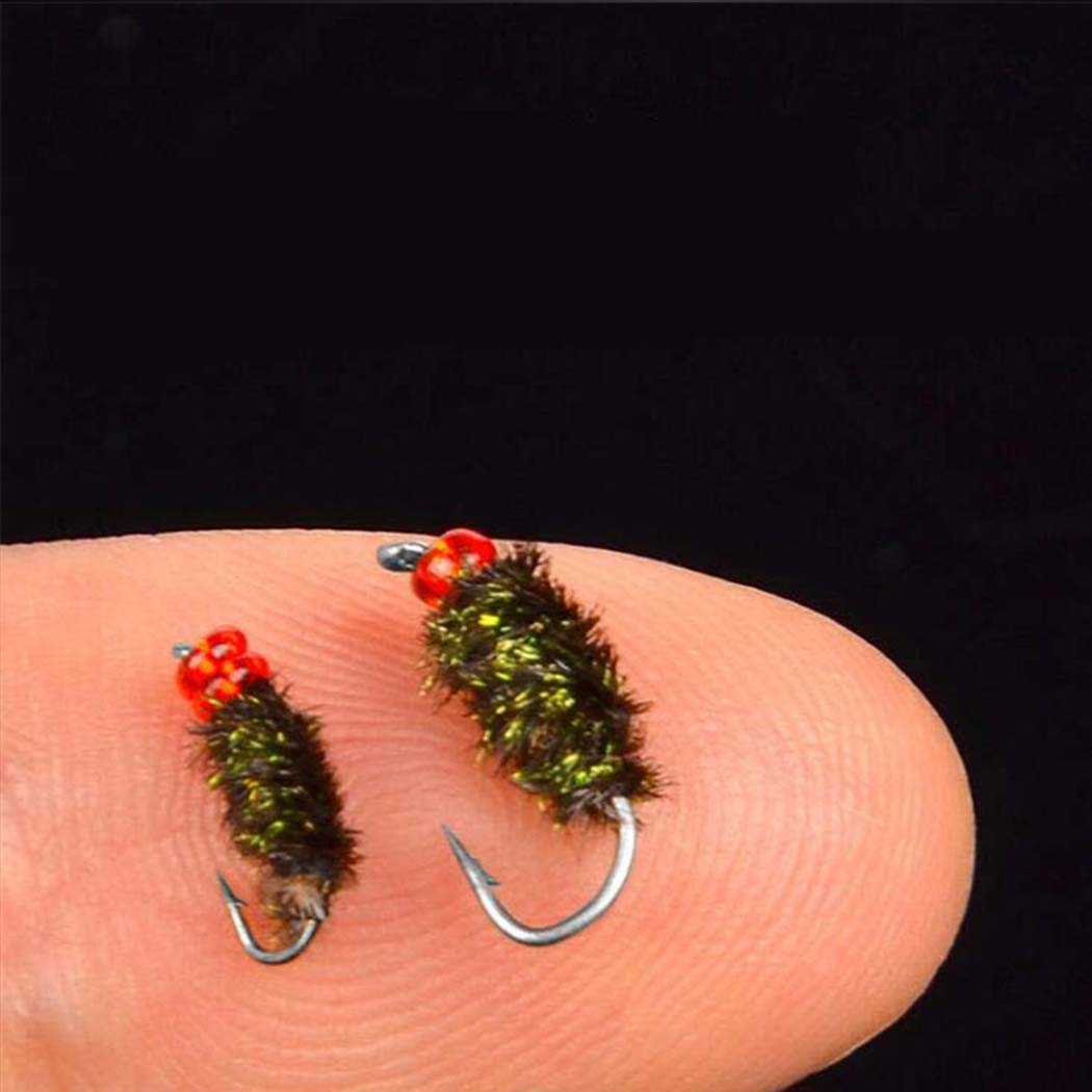 5/10 шт. нимфа Scud Fly Bug червь форель рыболовные мухи искусственные насекомые — фото 16