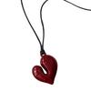 Blogger Reina's Heart Necklace: High-End Women's Black Rope Choker - Long Pendant for Spring & Autumn