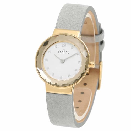 Skagen Women's Leonora 25mm Quartz Watch, White/Gray, SKAGEN SKW2778