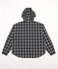 WEGO Figments Hooded Over Check Black Shirt, Women's,