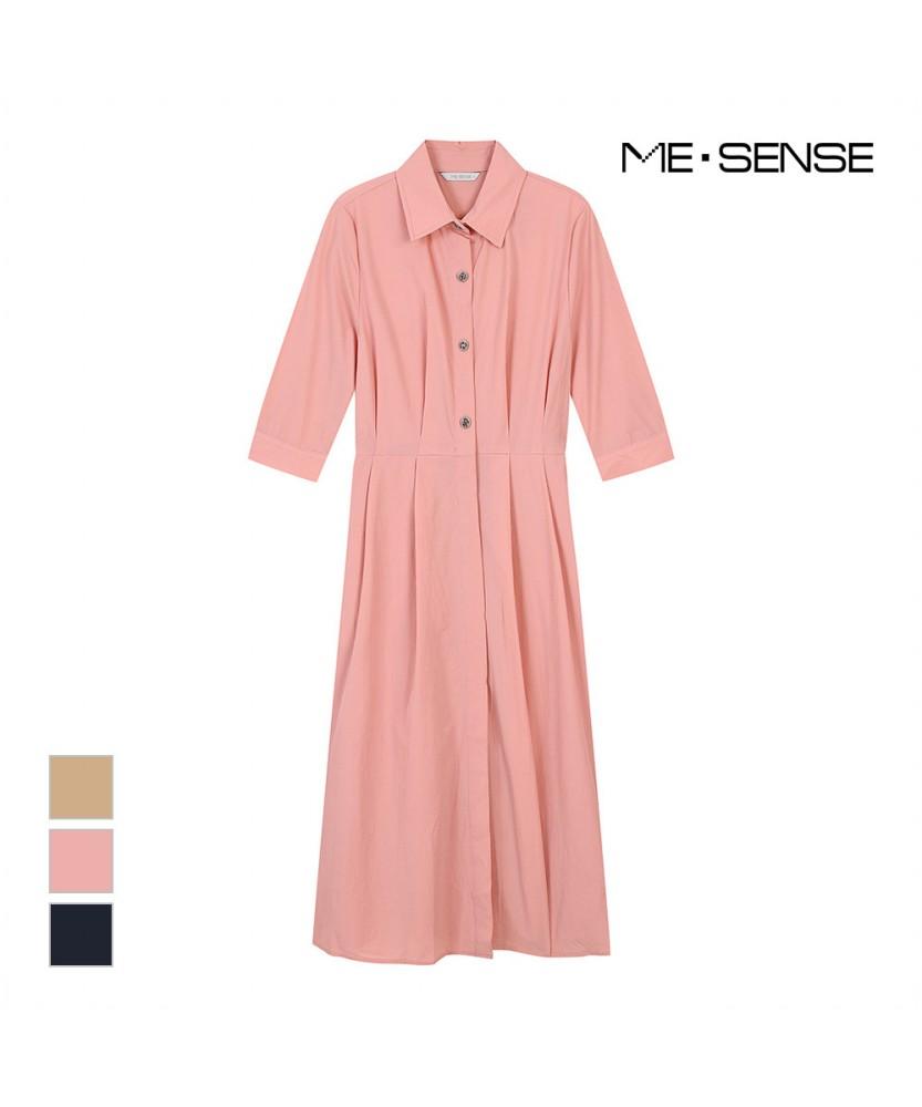 MESENSE Collared Belted Dress_Mb44Oppd02A
