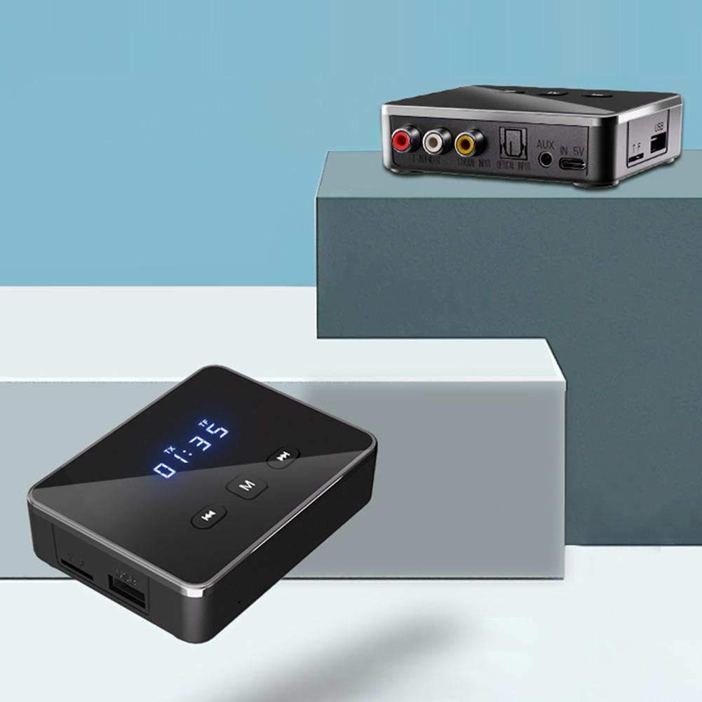 BT 5.4 Receiver Transmitter AUX 3.5mm Jack RCA Optical BT Audio Adapter Wireless Adapter for TV/Car/PC/Home Stereo/Speakers