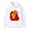 Kids Boys Girls Hooded Sweatshirt, Cute Father Son Lion Print Pullover Hoodie, Casual Long Sleeve Soft Warm Tops for Children Daily Wear