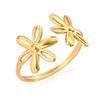 Sweet Daisy Stainless Steel Ring: Women's Fairy Flower Index Finger Jewelry