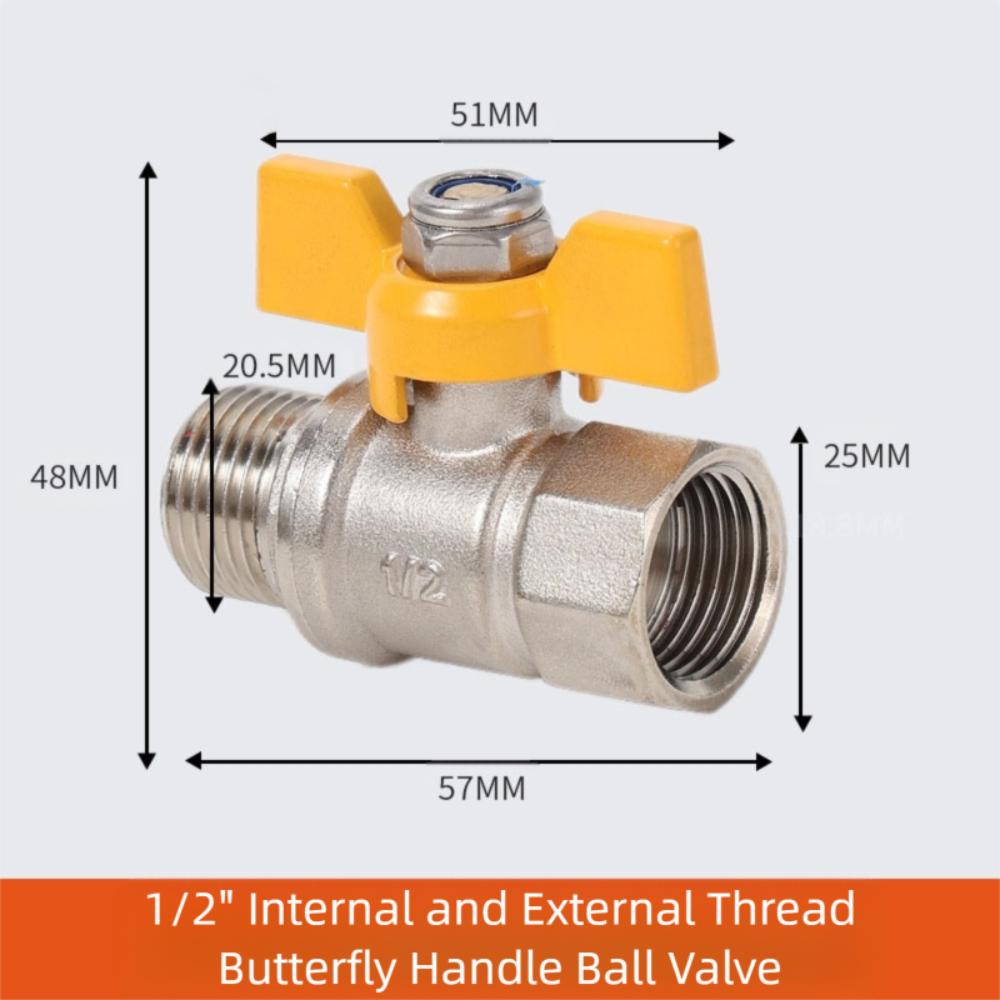 

1/2 Hose Barb Shut Off Valve Thickened Shower Diverter Valve New Hose Pipe Fitting Shower Head Style 2