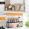 Expandable kitchen Countertop Organizer Stackable Cabinet Shelf Organizers Space Saving Spice Rack Pantry Storage for Bathroom