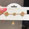 K Gold Plated Zircon Flower Bracelet For Women Gift Elegant Jewelry