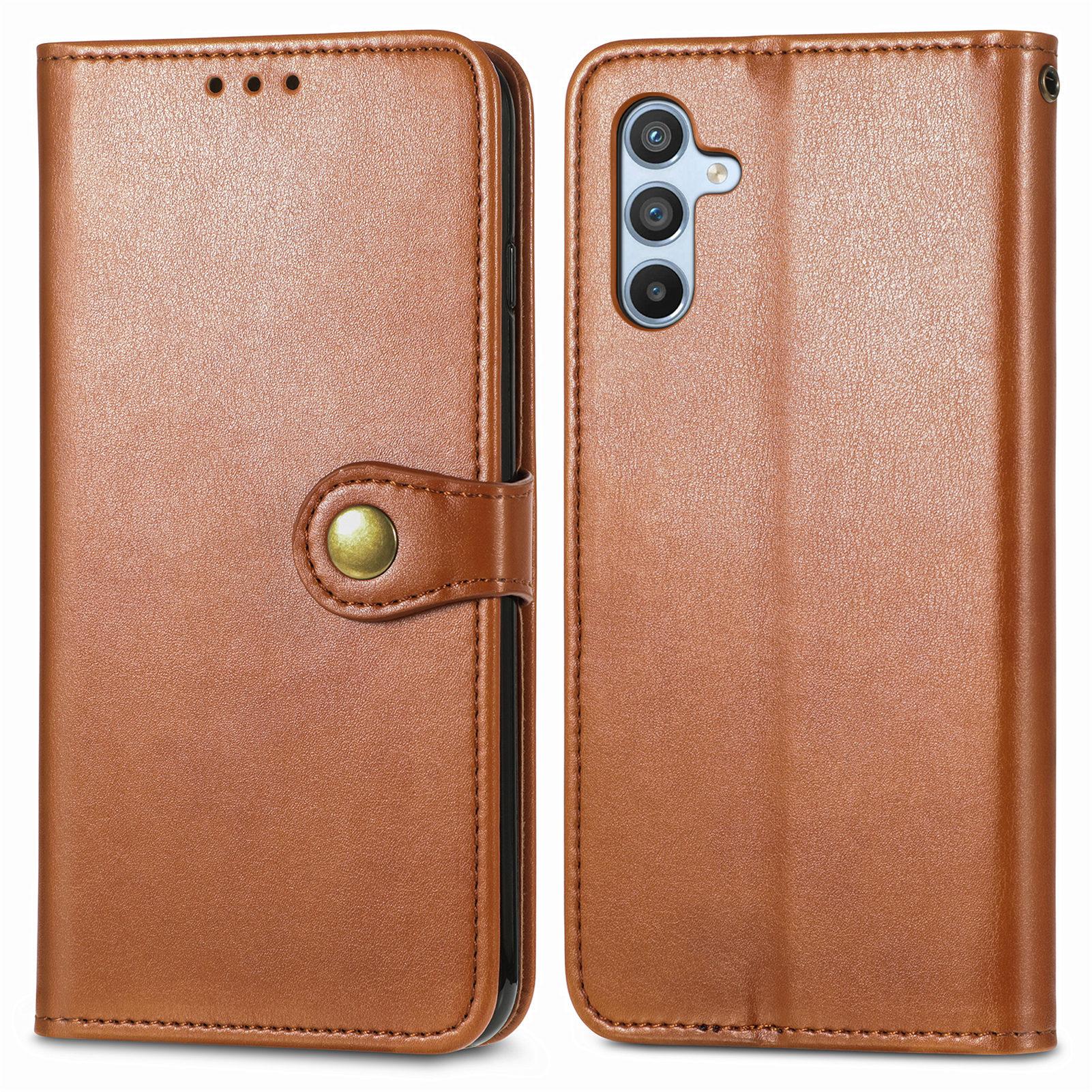 

For Samsung Galaxy A56 5G Case Leather Phone Case Wallet Stand Cover with Wrist Strap B