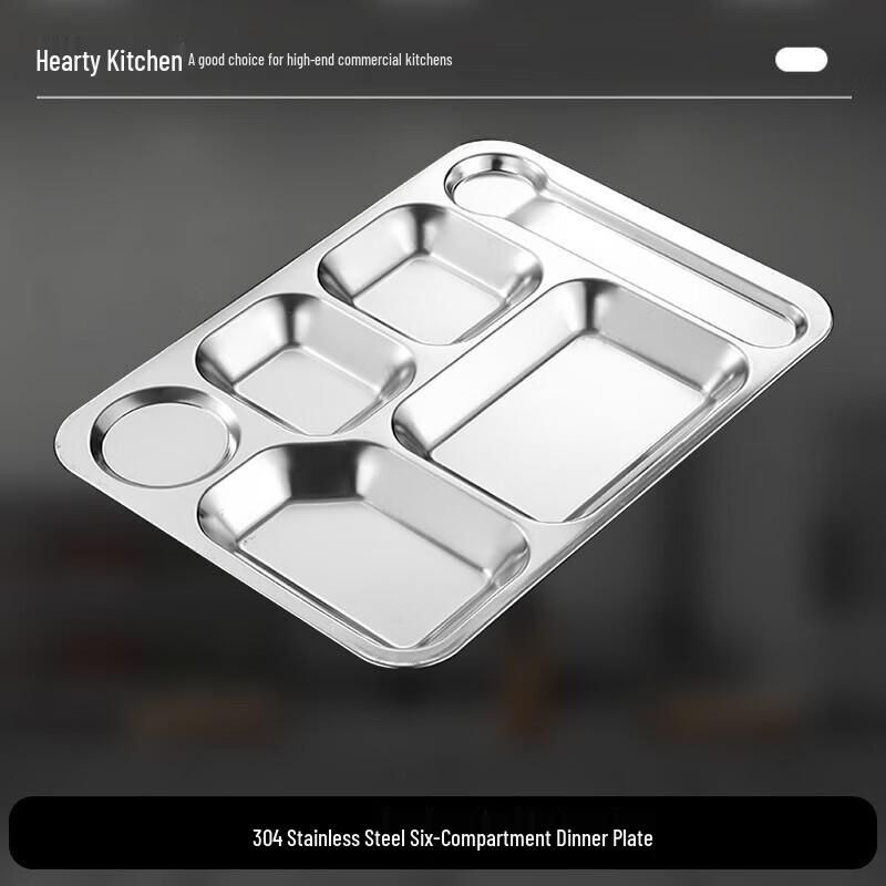 Xin Yi Chu Stainless Steel 5-Compartment Meal Tray